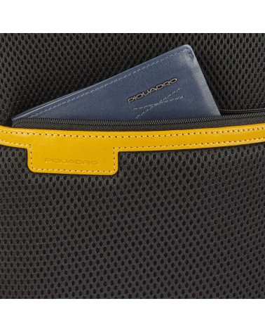 Piquadro Laptop & iPad Backpack - Stylish Black Eco-Leather